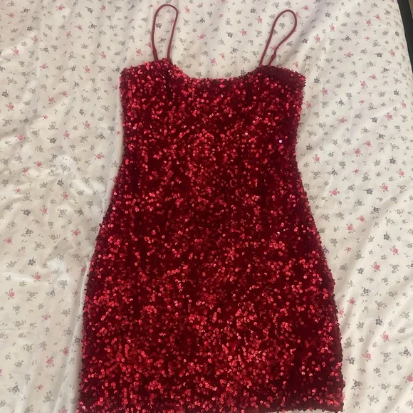strapless open back dress Artyska Women's Sequin Deep V-Neck Long Sleeve Mini Party Dress main image 0